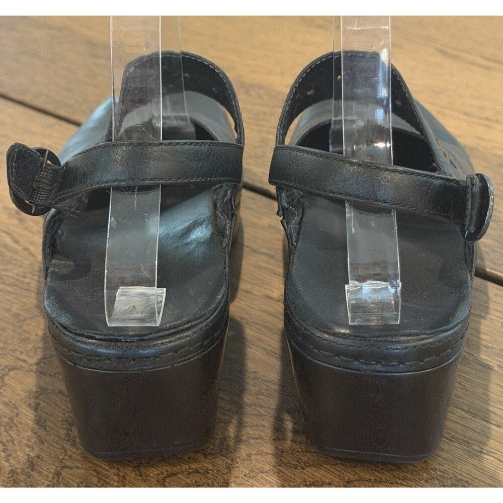 Dansko Trista Black Leather Mary Jane Slingback Clogs Women’s Sz EU 40/US 9.5-10 - Picture 4 of 11